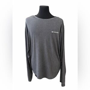 Columbia Charcoal Gray Long Sleeve Performance Crew Neck Top
